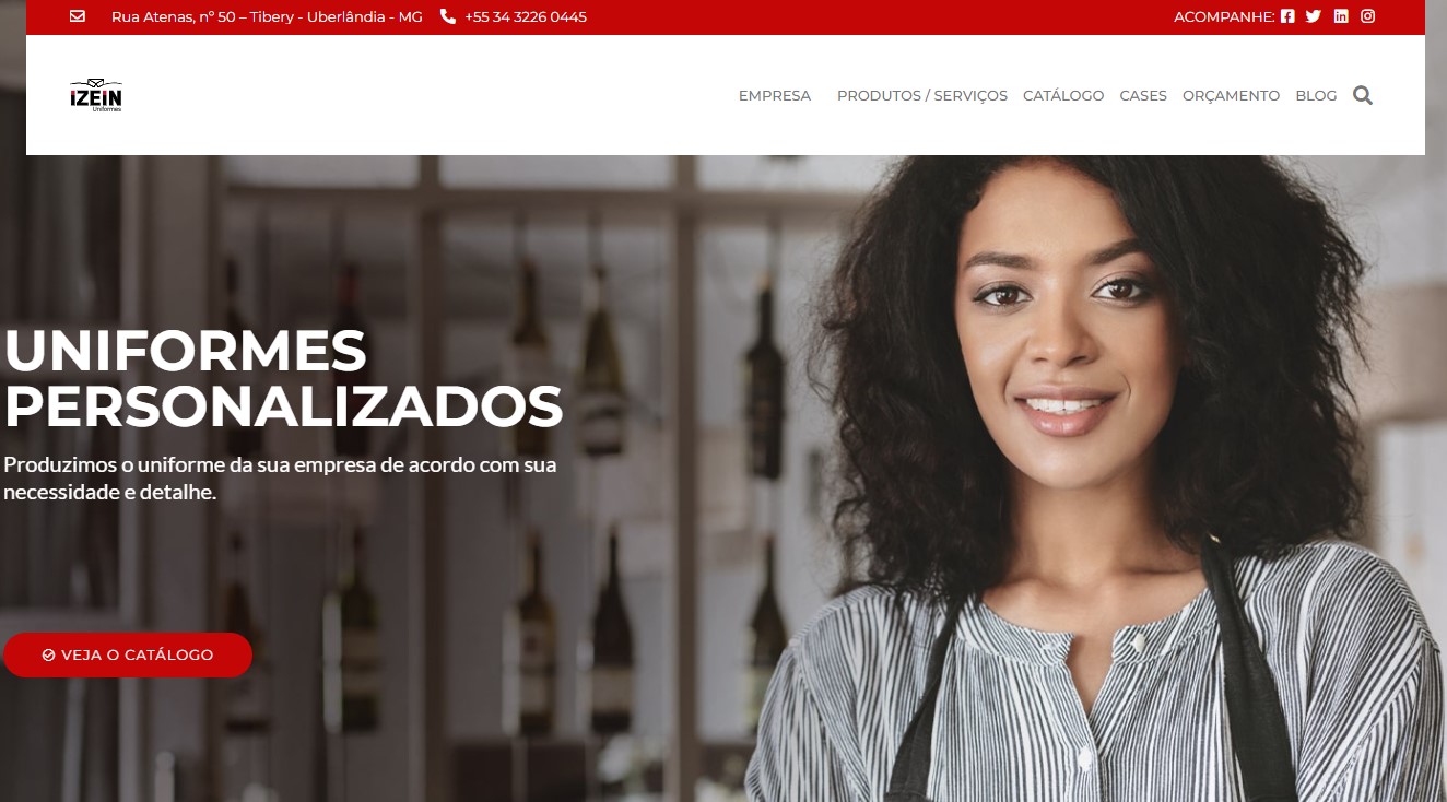 Tela site Izein
